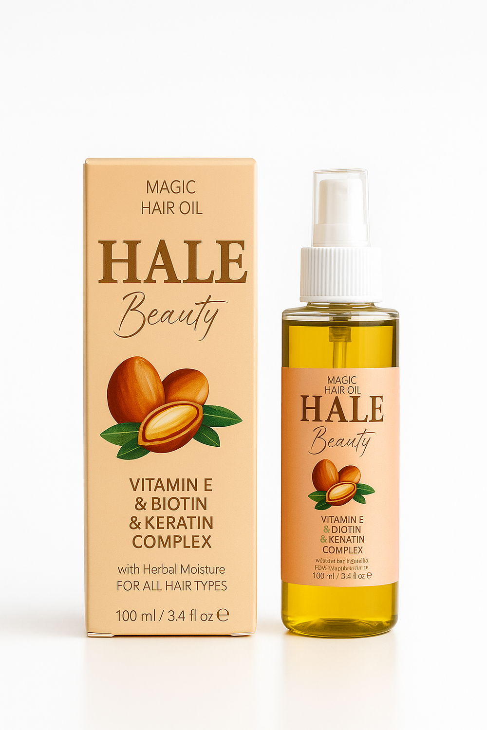 Hale Beauty Magic Hair Oil bottle and packaging